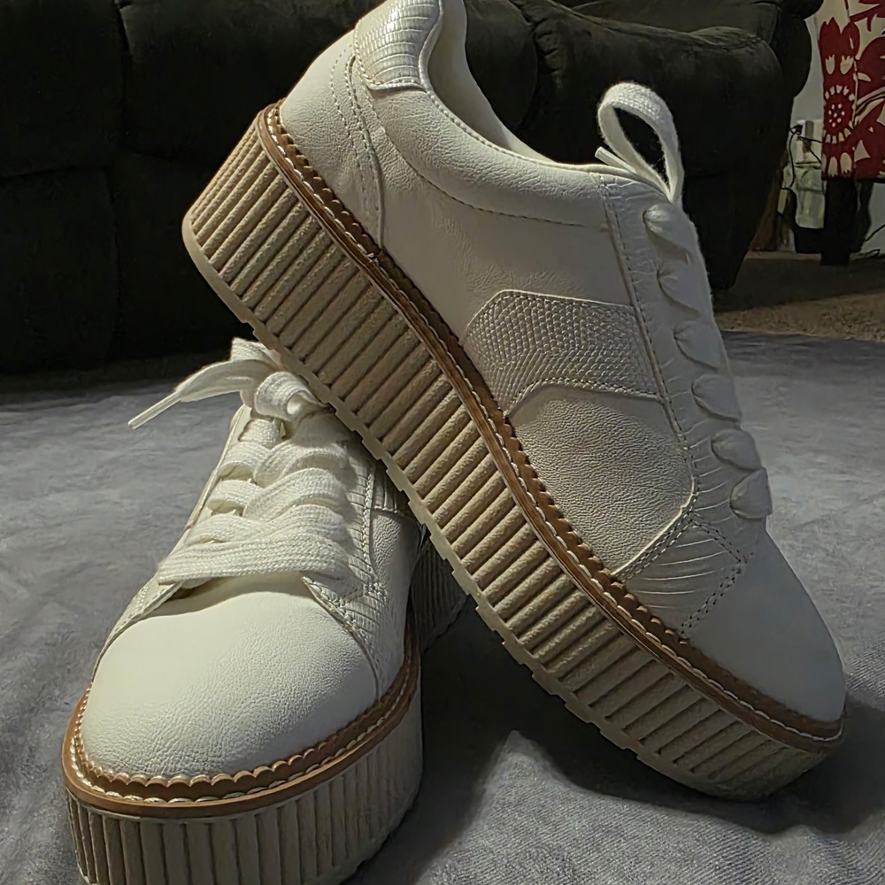 White Platform Sneakers